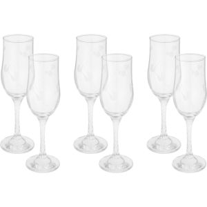 First One Glass Juice Glasses Set, 6 Pieces, 205 ml - Clear