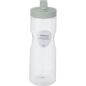 Lock&Lock Plastic Water Bottle, 1.2 Litres - Clear Olive