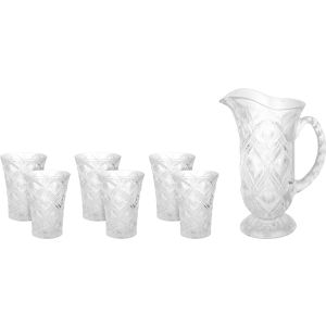 ELANDALOS Glass Juice Set, 7 Pieces - Clear