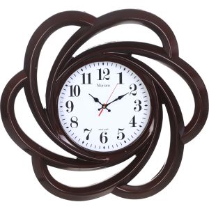 Plastic Wall Clock, 55 cm - Dark Brown White