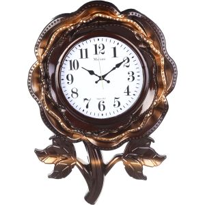 Plastic Wall Clock, 50 cm - Dark Brown White
