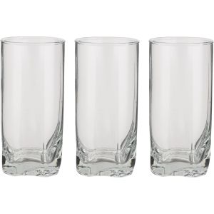 Glass Cup Set, 3 Pieces, 230 ml - Clear