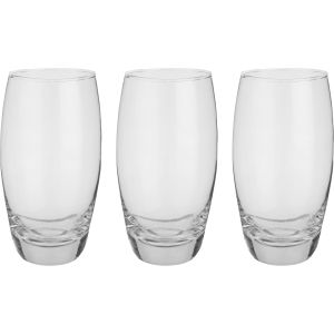 Glass Cup Set, 3 Pieces, 280 ml - Clear