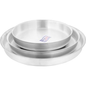 Chef Cook Aluminum Basbousa Tray Set, 3 Pieces - Silver
