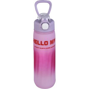Plastic Sport Water Bottle, with Straw, 800 ml - Mauve Fuchsia