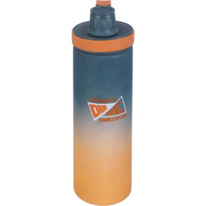 Plastic Sport Water Bottle, with Straw, 1 litre - Orange Navy