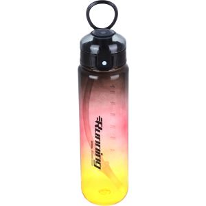 Plastic Sport Water Bottle, with Straw, 1 Liter - Multicolor