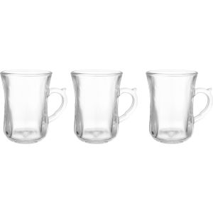 Galaxy Glass Glass Mug Set, 3 Pieces, 210 ml - Clear