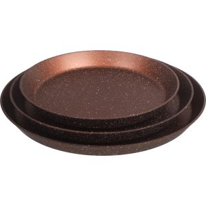 Vision Granite Pizza Pan Set, 3 Pieces - Copper