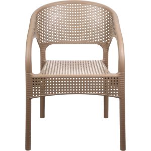 كرسي بلاستيك سفير، 52×57×76 سم - بيج