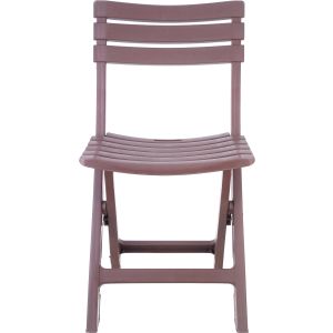كرسى بلاستيك قابل للطى سفير، 34×40×87 سم - بني