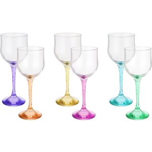First One Glass Juice Glass Set, 6 Pieces, 240 ml - Multicolor