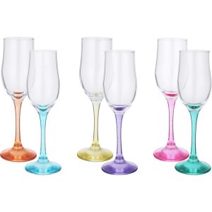First One Glass Juice Glass Set, 6 Pieces, 200 ml - Multicolor