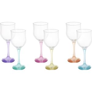 Frist One Glass Juice Glasses Set, 6 Pieces, 240 ml - Multicolor