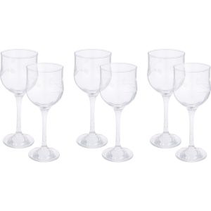 First One Glass Juice Glasses Set, 6 Pieces, 240 ml - Clear