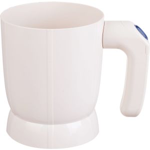 Plastic B-2416 Flour Sifter with Battery and Stainless Steel Strainer, 1 Liter - Off White
