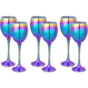 Snabel Glass Juice Glasses Set, 6 Pieces, 240 ml - Multicolor