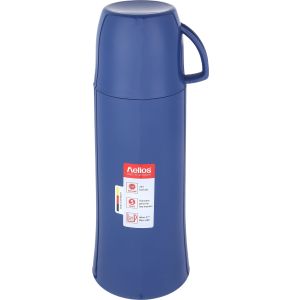 Helios Plastic Thermal Thermos, Glass Core, 1000 ml - Blue