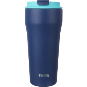 Tank Stainless Steel Thermal Mug, with Straw, 480 ml - Navy Turquoise