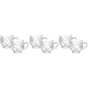 Blink Max Glass Mug Set, 6 Pieces, 210 ml - Clear
