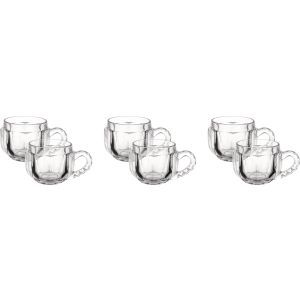 Blink Max Glass Mug Set, 6 Pieces, 165 ml - Clear