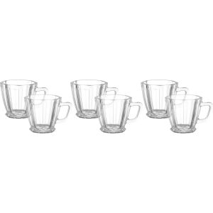 Blink Max Glass Mug Set, 6 Pieces, 185 ml - Clear