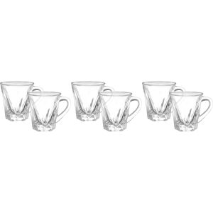 Blink Max Glass Mug Set, 6 Pieces, 260 ml - Clear