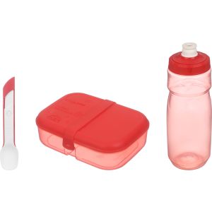 Max Plast Plastic Lunch Box Set with Spoon, Fork and Water Bottle, 1.1 Liters