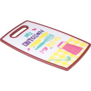 Plastic Rectangular Cutting Board, 37×23 cm - Multicolor