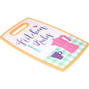 Plastic Rectangular Cutting Board, 37×23 cm - Multicolor