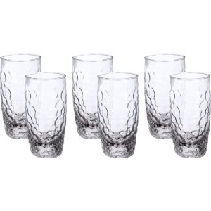 Eyma Glass Cup Set, 6 Pieces, 280 ml - Clear