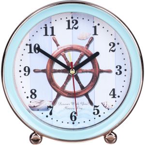 Plastic Round Wall Watch, 16×16 cm - Turquoise Gold