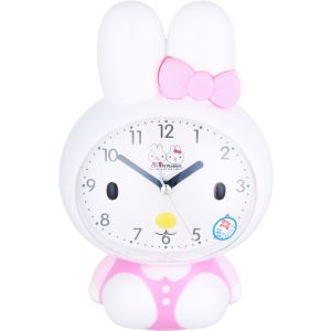 Plastic Rabbit-shaped alarm Clock, 21×12 cm - White Rose