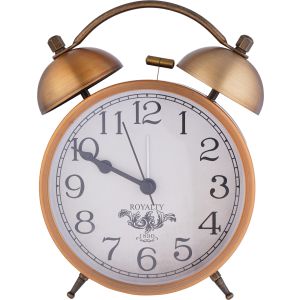 Metal Alarm Clock with Internal Light, 16 cm - Copper