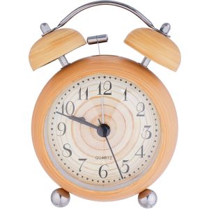 Plastic Alarm Clock with Internal Light, 13 cm - Beige