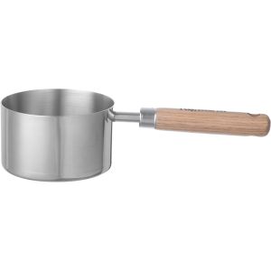 Stainless Steel Measuring Cup, Wood Handle, 250 ml - Silver Wooden