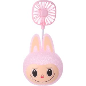 Plastic Desk Lamp With Fan, Labobo Shape, 16 Cm, Usb - Rose Cashmere