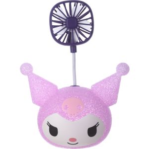 Plastic Desk Lamp With Fan, Kitty Shape, 25 Cm, Usb - Mauve White