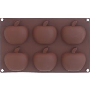 Silicone Cake Mold, 6 Eyes, 28×18 cm - Brown