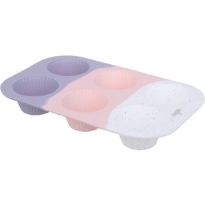 Silicone Cake Mold, 6 Eyes, 26×16 Cm - Multicolor