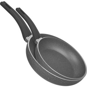 Truval Granite Premium Frying Pan Set, 2 Pieces - Grey