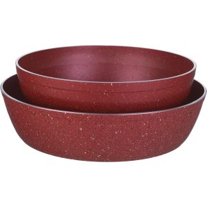 Truval Granite Premium Oven Tray Set, 2 Pieces - Red