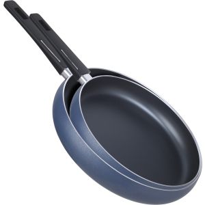 Trueval Teflon Gold Frying Pan Set, 2 Pieces - Grey