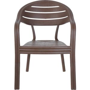 كرسي بلاستيك، 80×45 سم - بني
