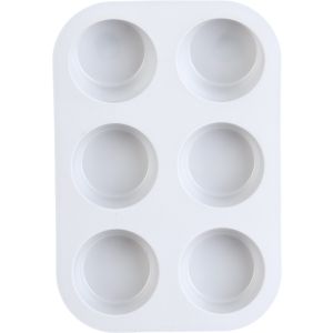 Silicone Cake Mold, 6 Eyes, 25×17.5 cm - Grey