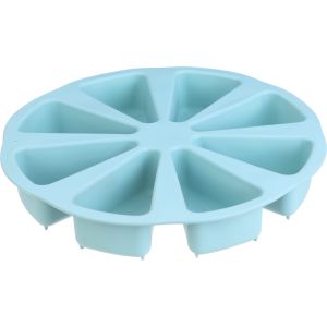 Yonghao Silicone Round Cupcake Mold, 8 Eyes, 27 Cm - Light Turquoise