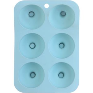 Yonghao Silicone Cupcake Mold, 6 Eyes, 26×18 Cm - Light Turquoise