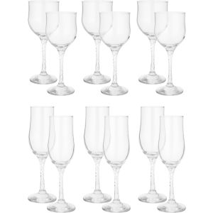 Pasabahce Glass Juice Glasses Set, 12 Pieces - Clear