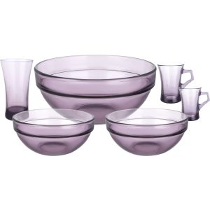 Pasabahce Glass Set, 21 Pieces - Purple