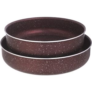 Nouval Granite Oven Trays Set, 2 Pieces - Dark Red